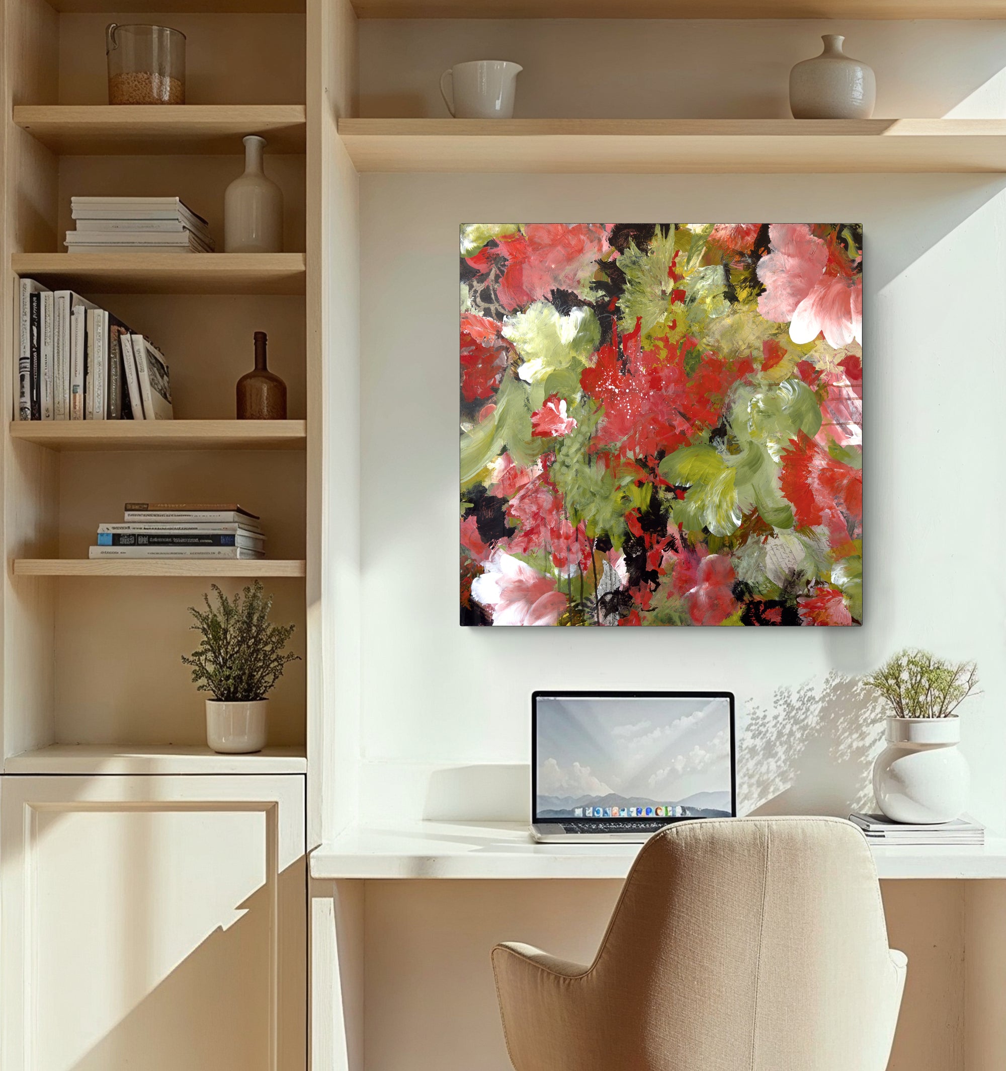 SOLD Vermilion Rhapsody (Gallery Stretched Canvas)